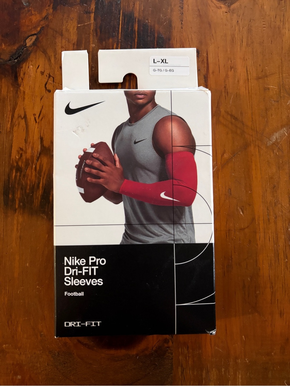 NIB Nike Pro Dri-FIT Compression Football Arm Sleeves Red Pair L/XL